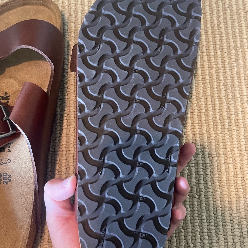 New Birkenstock Arizona Grip double strap vintage wood roast - Picture 3 of 5